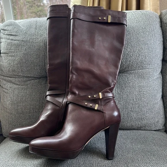 Cole Haan | Shoes | Cole Haan Brown Nike Air Knee High Boots  display picture 3